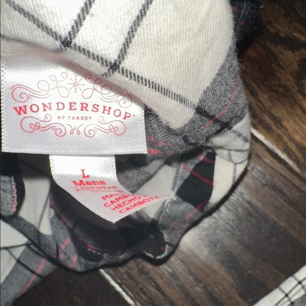 Wondershop mens Plaid Pajama Set size large
